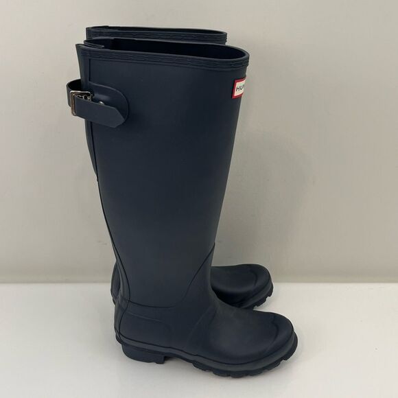 Hunter Women's Original Tall Back Adjustable Rain Boot Size 5 - Picture 6 of 9